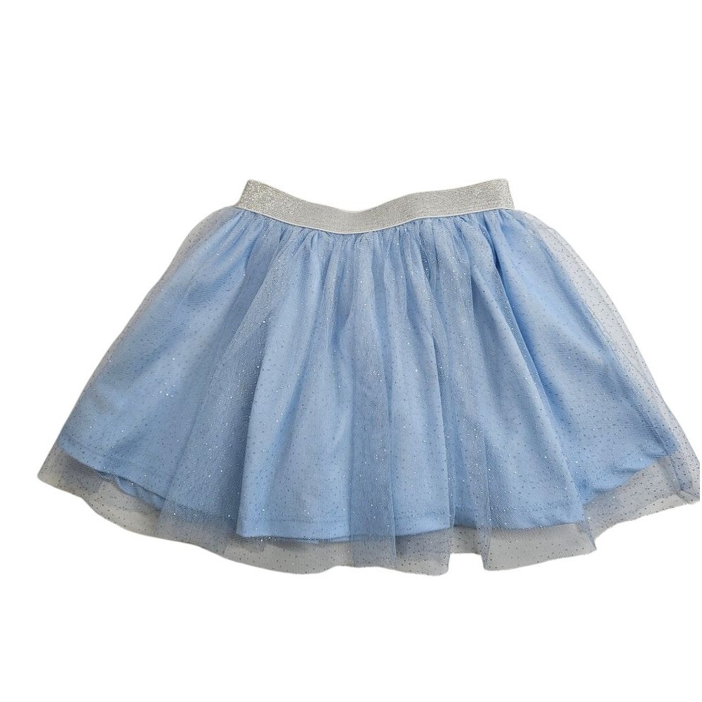 Disney Frozen Tulle Skirt, Blue with Silver, Size 7, Good Used Condition GUC